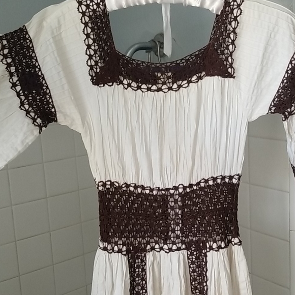 VTG Handmade Crochet Mexican Maxi Dress - Picture 11 of 14
